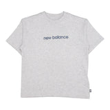 New Balance T-Shirt Girocollo Tinta Unita con Logo per Bambino LAKB0174 GRIGIO NEW BALANCE 