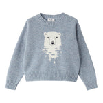 IL GUFO maglia girocollo tinta unita con ricamo orso Azzurro per Neonato A24MA457EM220 AZZURRO IL GUFO 