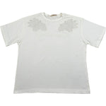 Elisabetta Franchi T-Shirt Girocollo Tinta Unita con Logo per Bambina EFTS236 PANNA ELISABETTA FRANCHI 