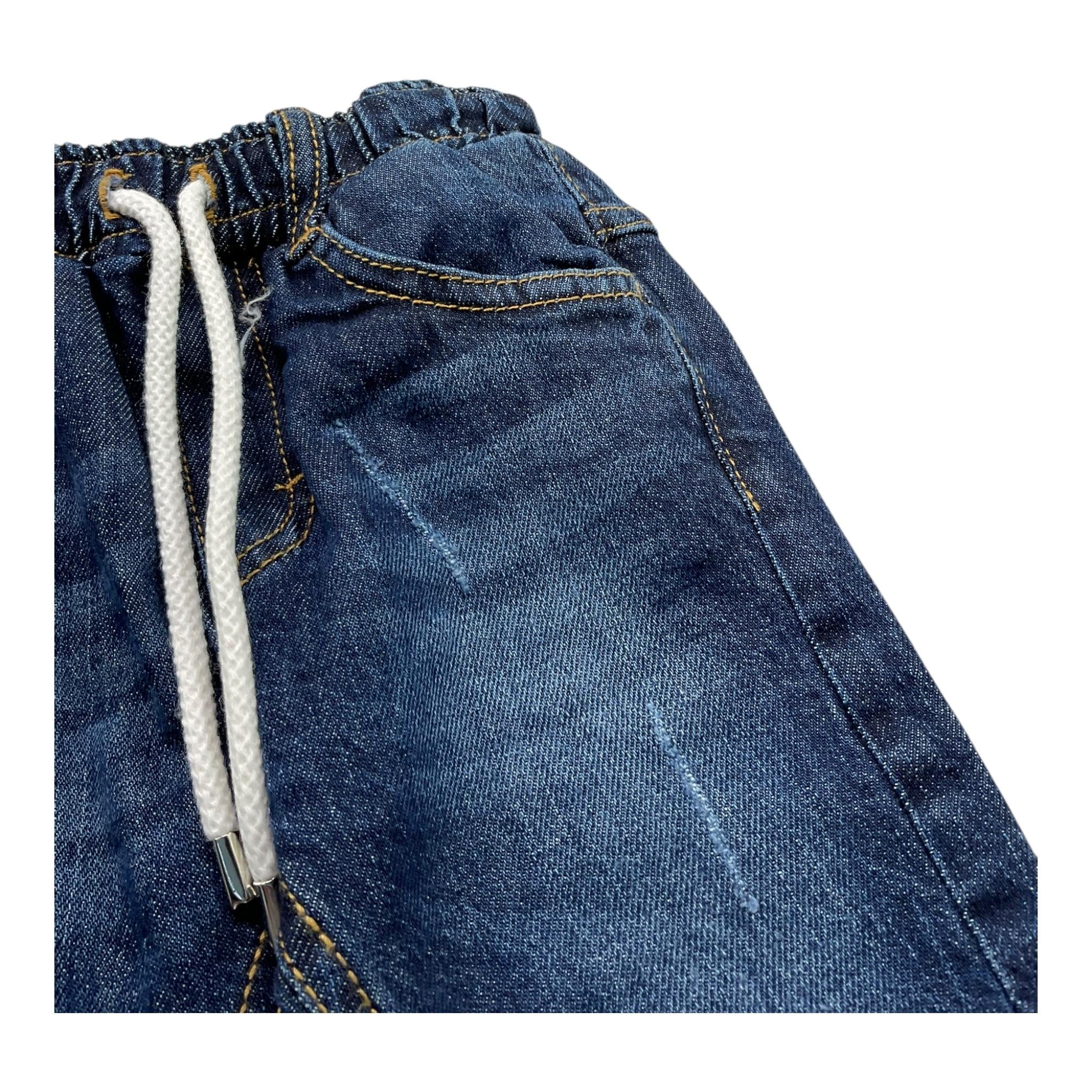NEVER TOO jeans tinta unita con elastico in vita Blu per Neonato NT2162N BLU NEVER TOO 