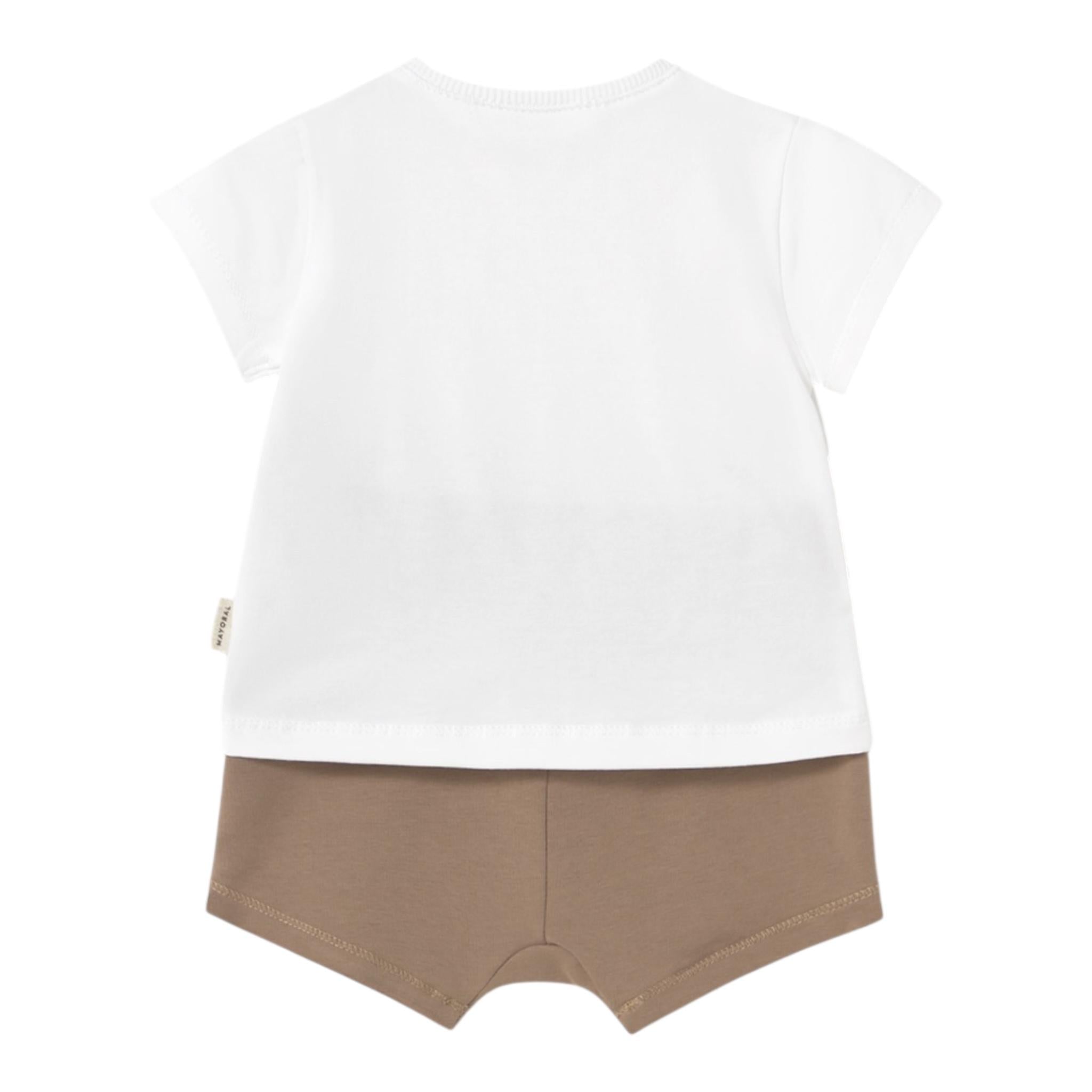 Mayoral Completo 2 Pezzi T-Shirt-Bermuda per Neonato 12066 BIANCO/BEIGE MAYORAL 