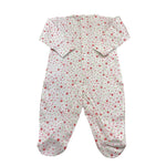 Picoti & Picota' Tutina Tinta Unita con Fantasia Fiori per Neonata PE1710402J00 BIANCO PICOTI & PICOTA' 