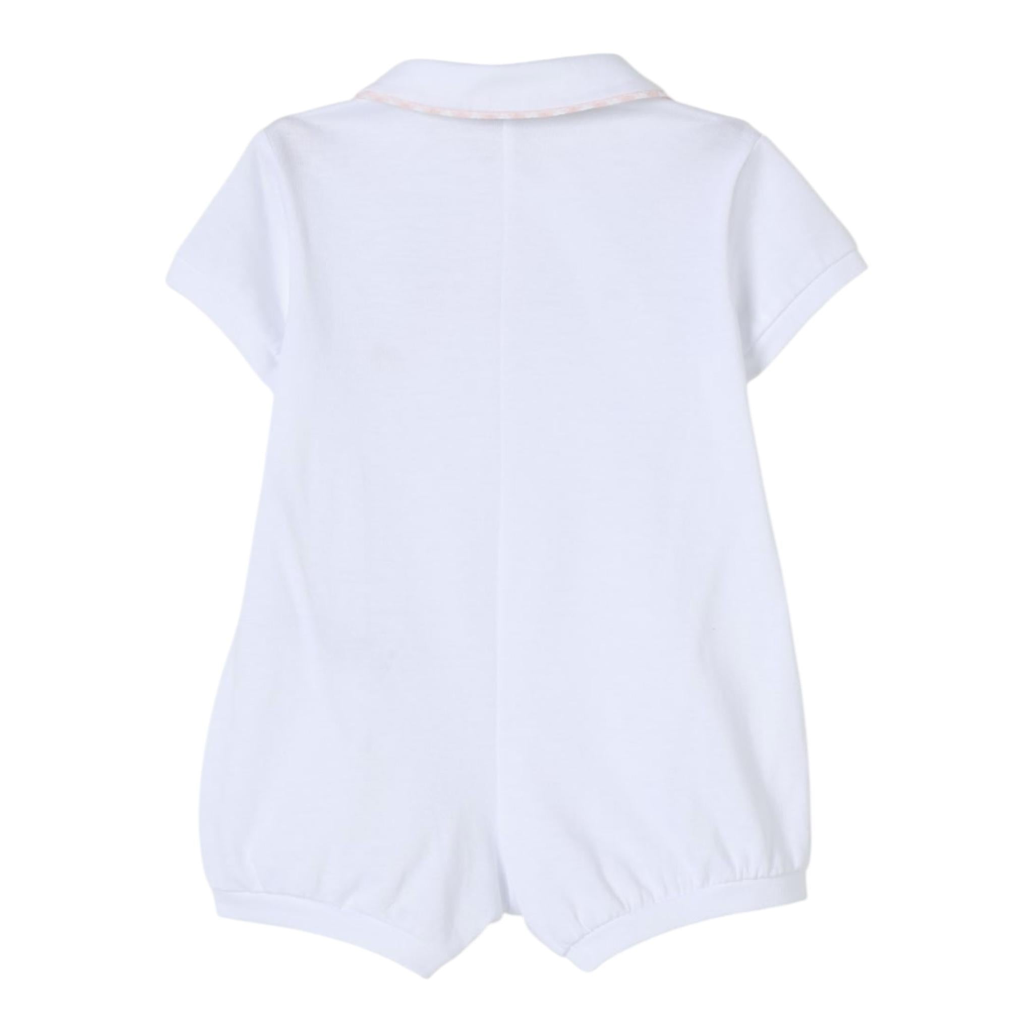 Il Gufo Pagliaccetto Mezza Manica Tinta Unita per Neonata P25TO218MF001 BIANCO IL GUFO 