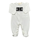 Elisabetta Franchi Tutina Tinta Unita con Stampa per Neonata ENTU105 BIANCO ELISABETTA FRANCHI 