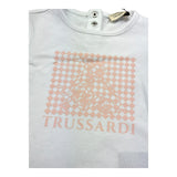 Trussardi T-Shirt Girocollo Tinta Unita con Stampa per Neonata TIP26134TS BIANCO TRUSSARDI 