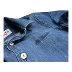 Saint Barth Camicia Tinta Unita In Denim per Bambino 00614L BLU SAINT BARTH 