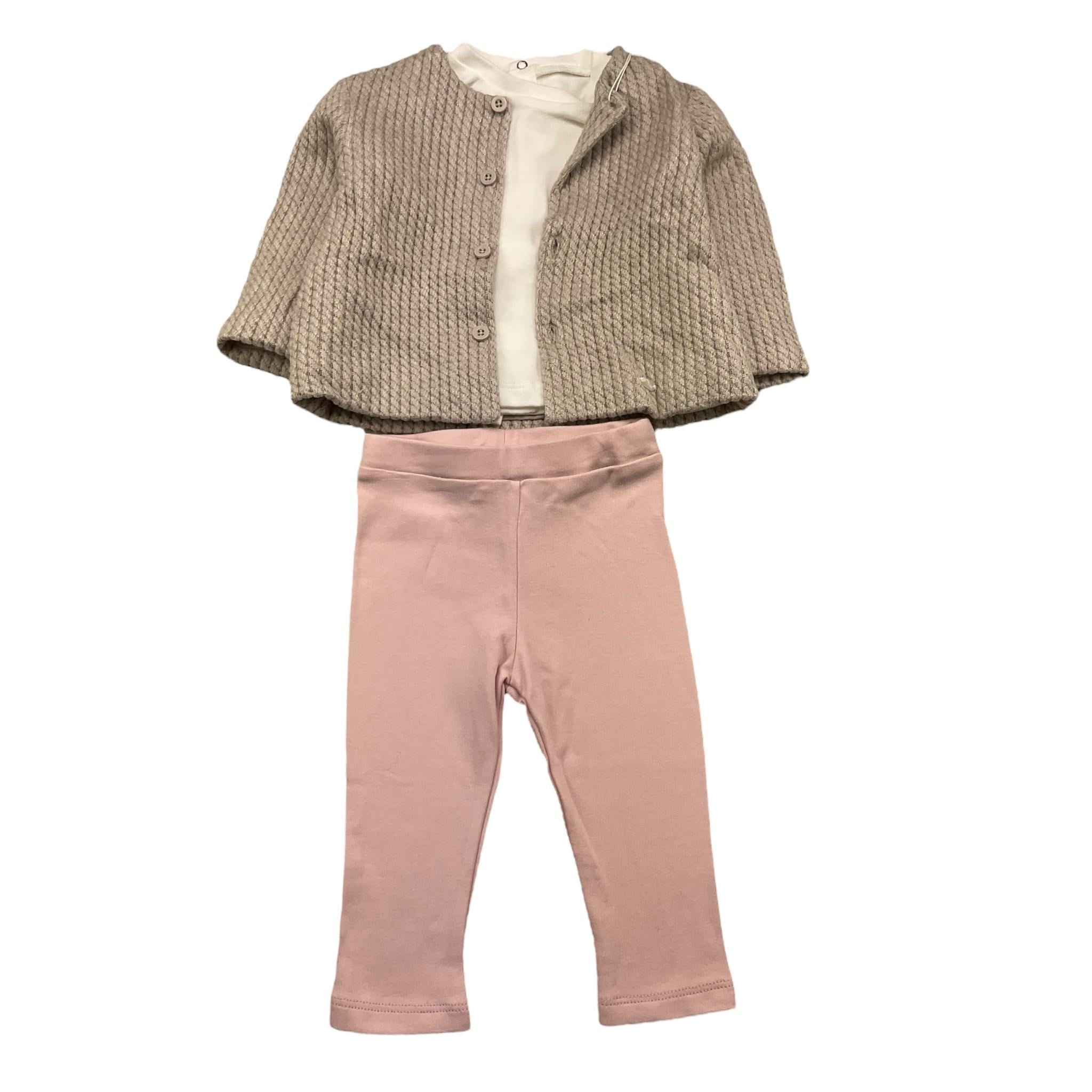 MAYORAL completo 2 pezzi cardigan-shirt-leggins Beige per Neonata 2702 BEIGE MAYORAL 