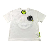 Barrow Kids T-Shirt Tinta Unita Girocollo Con Stampa Fronte E Retro Bianco Per Bambina