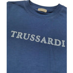 Trussardi T-Shirt Girocollo Tinta Unita con Stampa per Bambino TBP26038TS BLU TRUSSARDI 