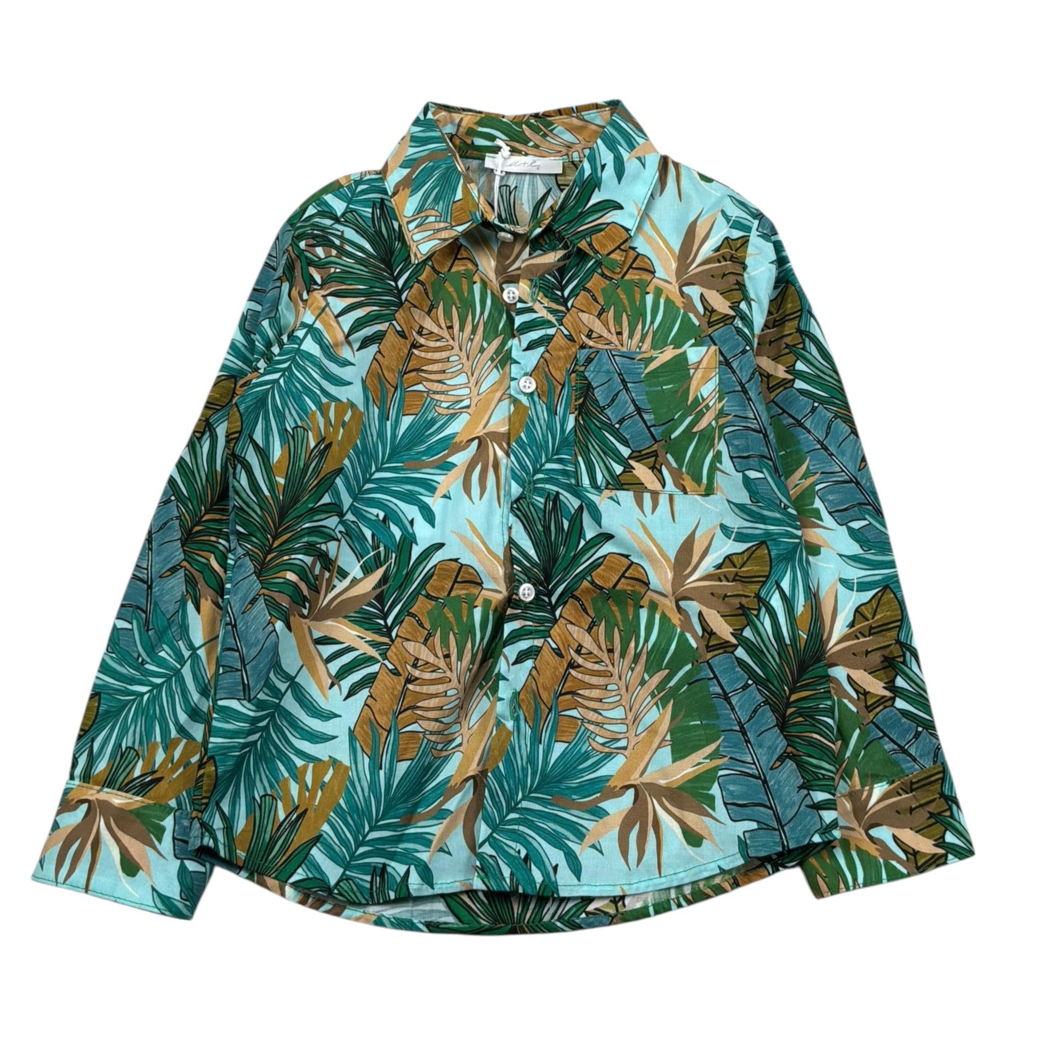 M+E' Camicia Manica Lunga Stampa Fantasia Multicolor per Bambino UEM0333 MULTICOLOR M+E' 