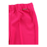 Twinset Pantalone Tinta Unita Modello Zampa Con Elastico In Vita Fuxia Per Bambina