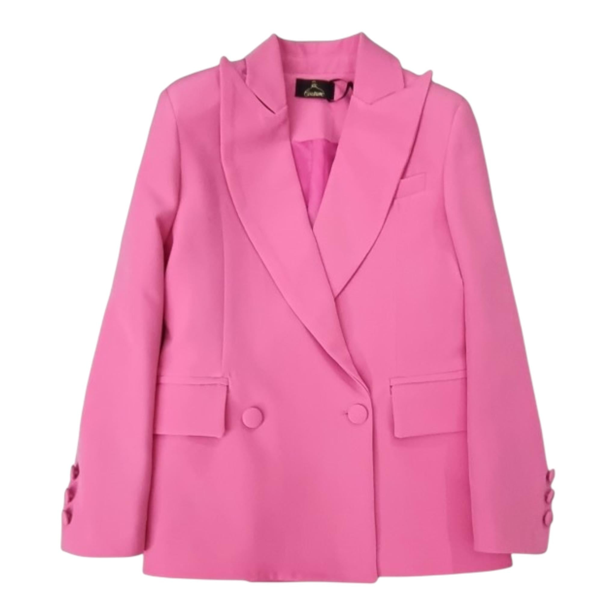 Fun & Fun Giacca Tinta Unita Doppio Petto per Bambina FNCJJK16428 FUXIA FUN & FUN 