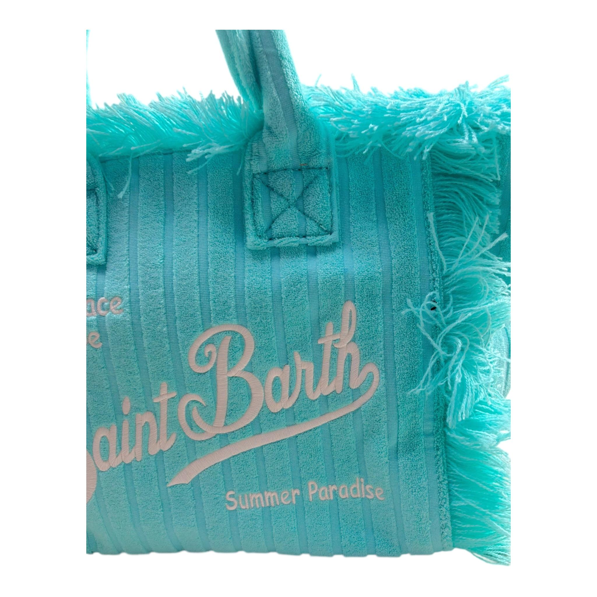 Saint Barth Borsa Tinta Unita con Logo per Bambina 00526L AZZURRO SAINT BARTH 