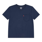 Levi'S T-Shirt Girocollo Tinta Unita con Stampa per Bambino 9E81577 BLU LEVI'S 