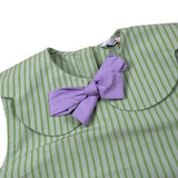 Ilfarobimbi Camicia tinta unita con Applicazione Fiocco Verde per Bambina IFB50156 VERDE ILFAROBIMBI 