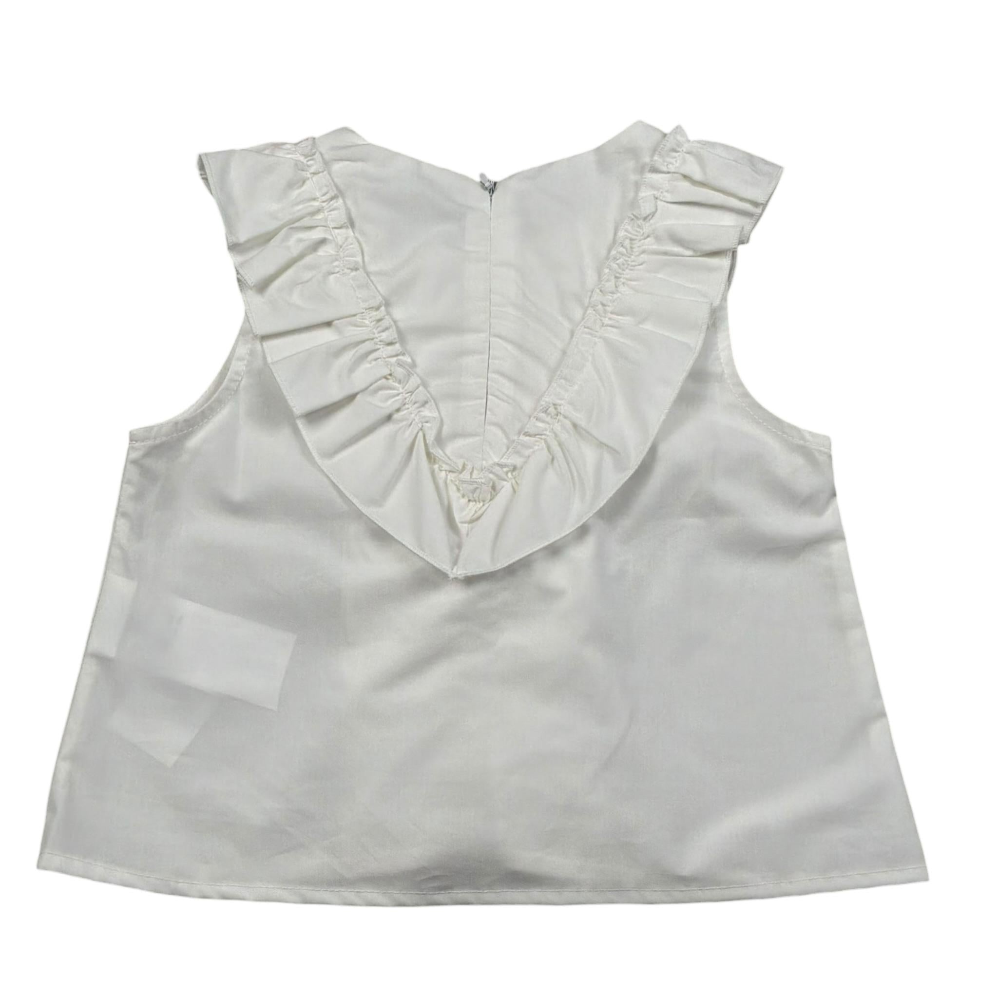 M+E' Camicia Giromanica Tinta Unita per Bambina UE0895 BIANCO M+E' 