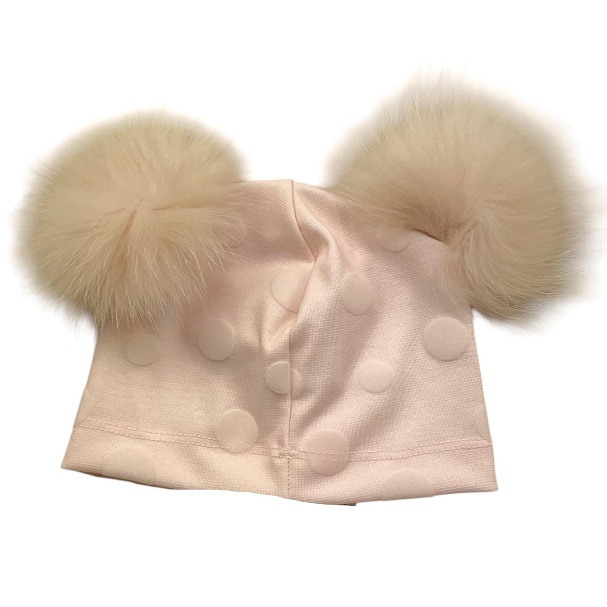 NINNAOH cappello tinta unita con pon pon Rosa per Neonata I2305 ROSA NINNAOH 