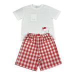 Il Gufo Completo 2 Pezzi T-Shirt-Bermuda per Neonato P25DP545C3162X BIANCO IL GUFO 