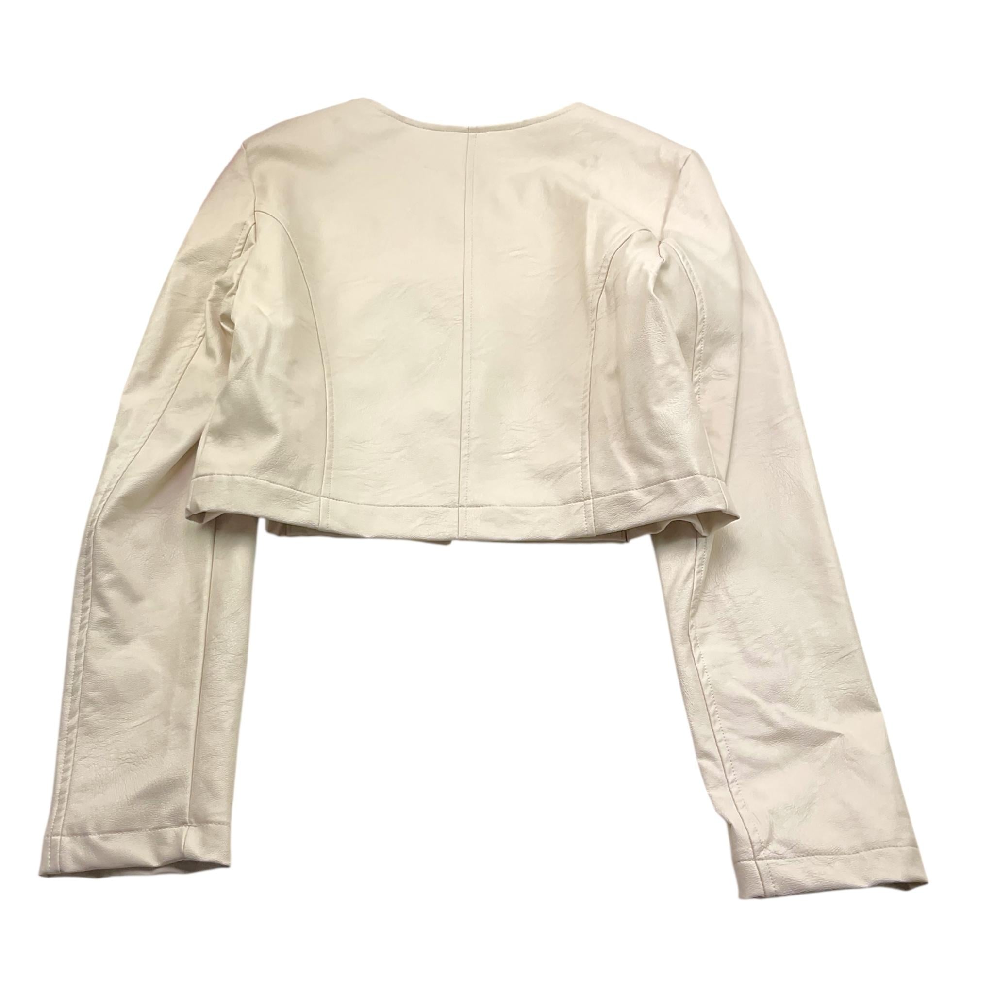 Kocca Giubbino Ecopelle Tinta Unita con Bottoni per Bambina P23JG89505 PANNA Kocca 