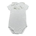 Calamaro Body Mezza Manica Tinta Unita con Colletto per Bambina 19109J BIANCO CALAMARO 