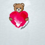 Moschino Abito Mezza Manica Tinta Unita con Stampa per Neonata MDV0DJ BIANCO MOSCHINO 