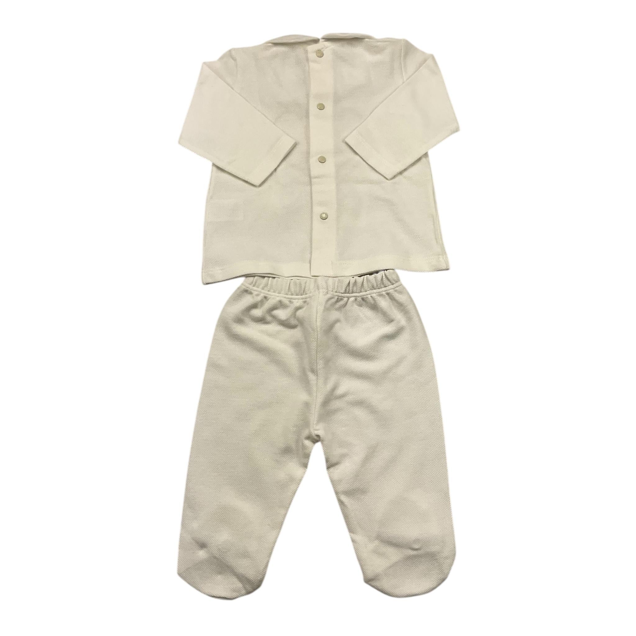 BARCELLINO completo 2 pezzi shirt-ghettina tinta unita Bianco per Neonato 110202 BIANCO BARCELLINO 