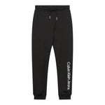Calvin Klein Pantalone Tuta tinta unita con Logo Nero per Bambino IU0IU00681 NERO CALVIN KLEIN 