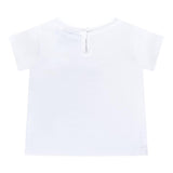 Marc Ellis T-Shirt Girocollo Tinta Unita con Brillantini per Bambina JMNTS16778 BIANCO MARC ELLIS 