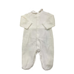 LE BEBE' tutina tinta unita con stampa Bianco per Neonata LBG5944 BIANCO LE BEBE' 
