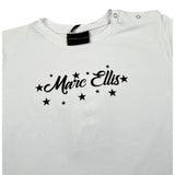 Marc Ellis T-Shirt Girocollo Tinta Unita con Brillantini per Bambina JMNTS16797 BIANCO MARC ELLIS 