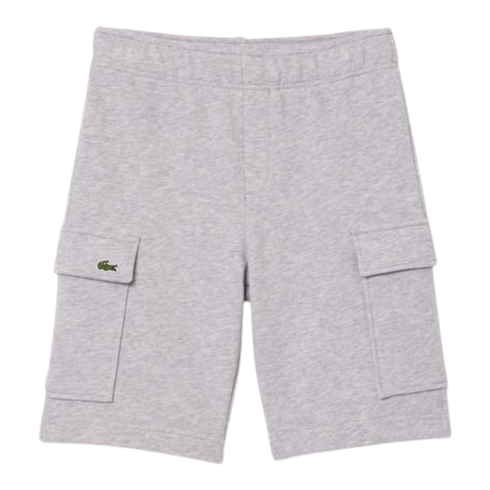 Lacoste Bermuda Tinta Unita con Elastico In Vita per Bambino GJ7372 GRIGIO LACOSTE 