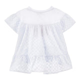 Monnalisa Maxi T-Shirt Girocolo Tinta Unita con Stampa per Bambina 19E625 BIANCO MONNALISA 