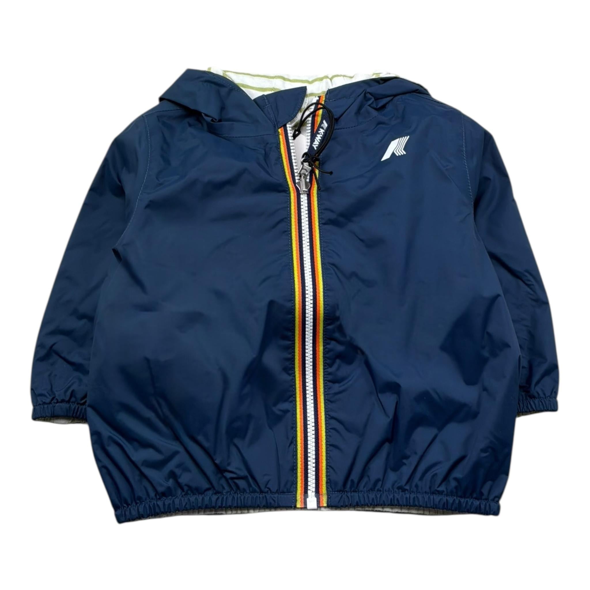 K-Way Giubbino Tinta Unita con Zip E Cappuccio per Neonato K2132MWM BIANCO K-WAY 