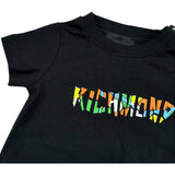 John Richmond T-Shirt Girocollo Tinta Unita con Logo per Neonato RIP26108TS NERO JOHN RICHMOND 