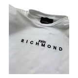John Richmond T-Shirt Girocollo Tinta Unita con Logo per Bambina RGP26112TS BIANCO JOHN RICHMOND 