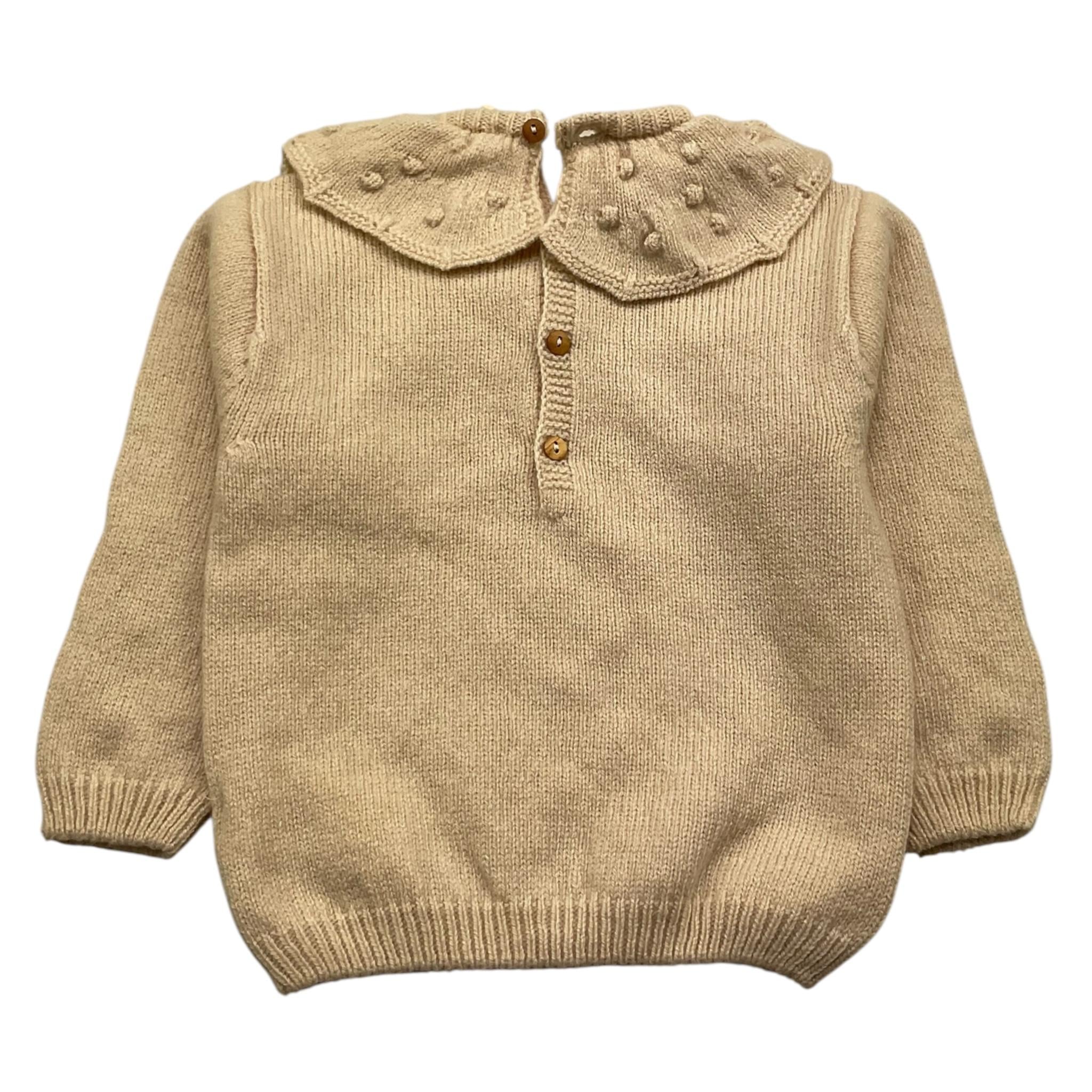 WEDOBLE maglia tinta unita con colletto  Beige per Neonata I2410301 BEIGE WEDOBLE 