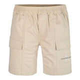 Calvin Klein Bermuda In Denim Tinta Unita con Tasconi per Bambino IB0IB0429 BEIGE CALVIN KLEIN 