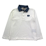 Trussardi Polo Manica Lunga Tinta Unita con Logo per Bambino TBP26134PO BIANCO TRUSSARDI 