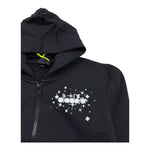 DIADORA felpa con zip e cappuccio tinta unita con logo Nero per Bambina F4DIBGZH098 NERO DIADORA 