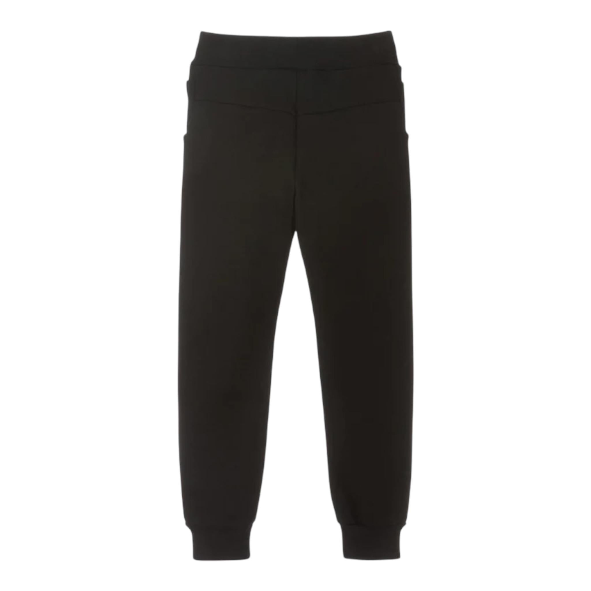 BALMAIN pantalone modello tuta tinta unita con profili in contrasto Nero per Bambina 6R6C60 NERO BALMAIN 