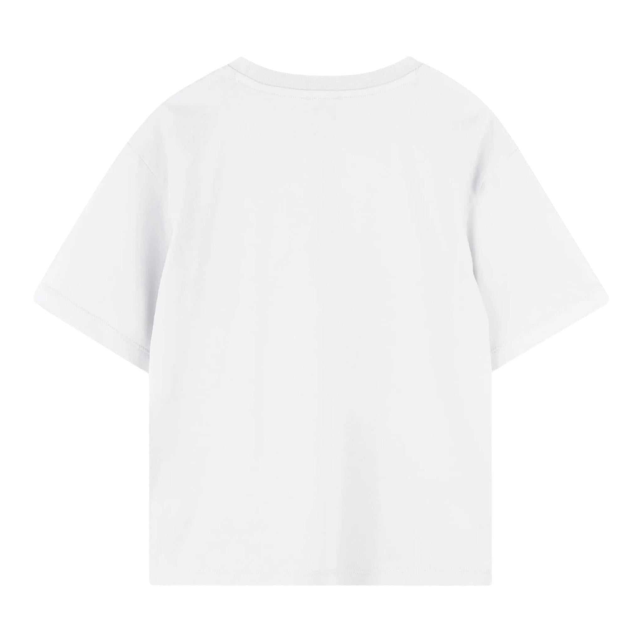 Kenzo T-Shirt Girocollo Tinta Unita con Stampe per Bambina K61137X BIANCO KENZO 