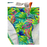 Losan Costume 2Pz Fascia-Slip Tinta Unita con Fantasia Verde per Bambina