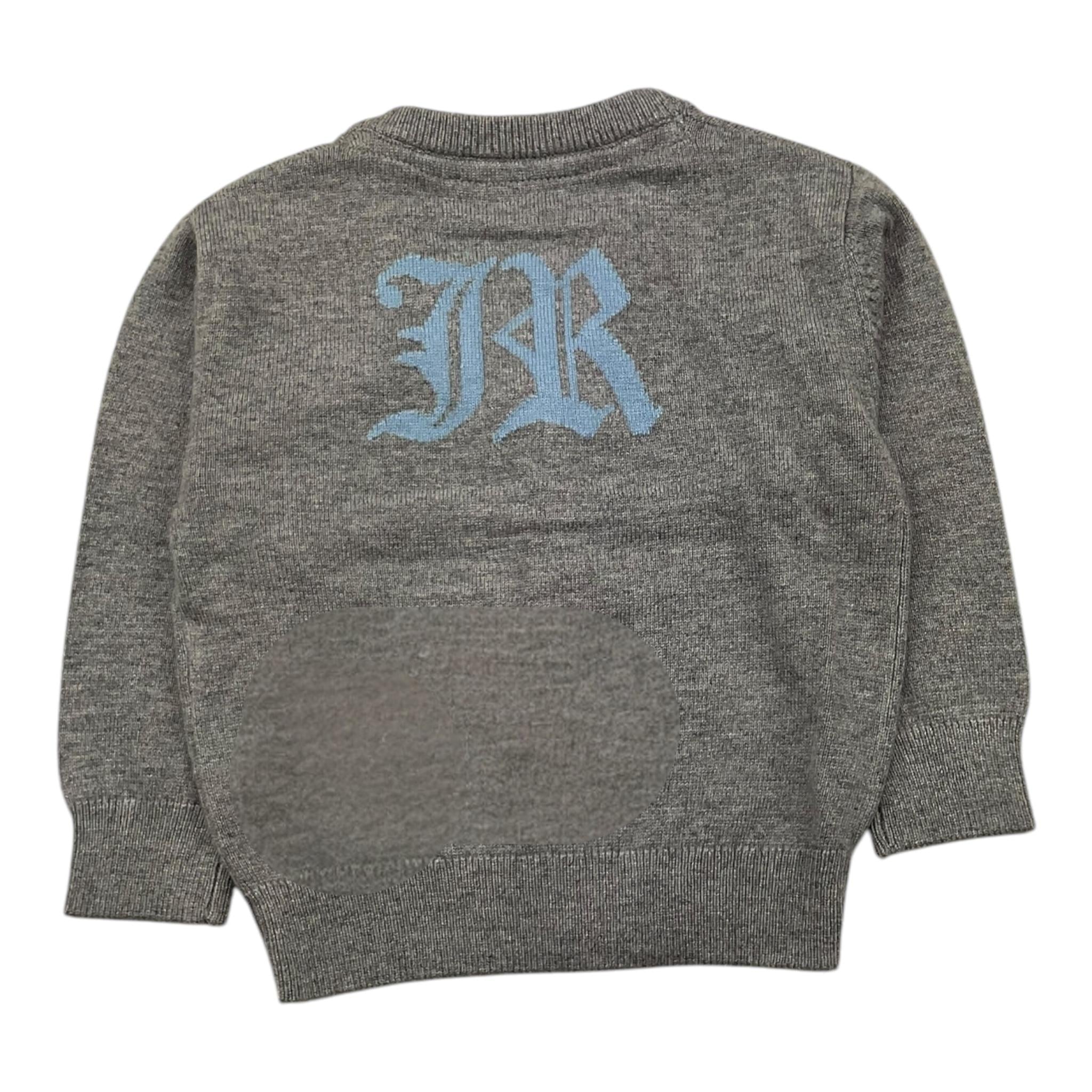 JOHN RICHMOND cardigan tinta unita con stampa in contrasto Grigio per Neonato RIA250101CD GRIGIO JOHN RICHMOND 