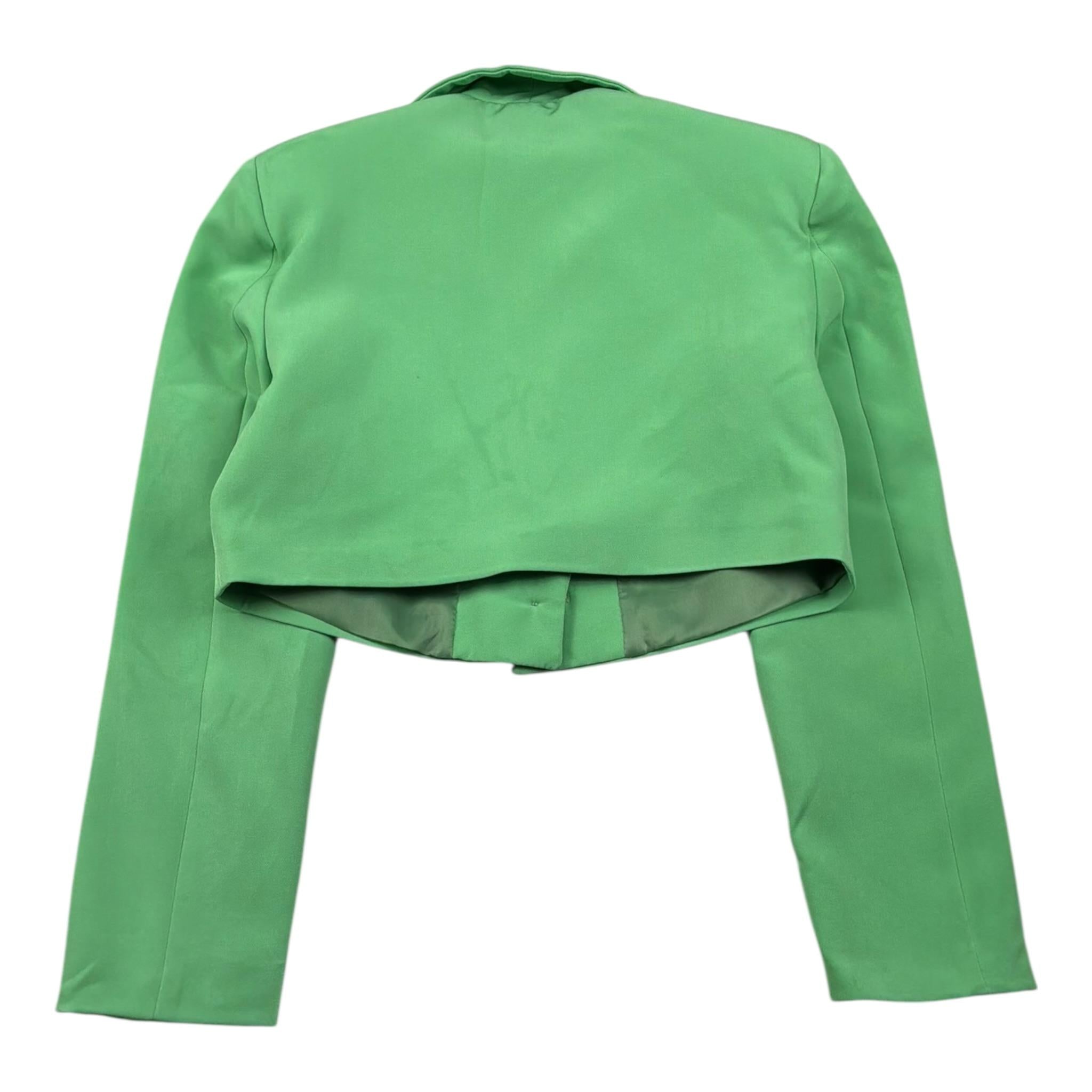 Illiana Giacca Tinta Unita Modello Crop per Bambina 534 VERDE ILLIANA 