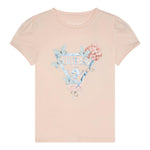 Guess T-Shirt Girocollo Tinta Unita con Logo per Bambina K5RI07K6YW4 ROSA GUESS 