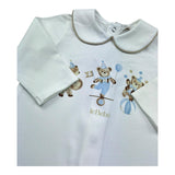 Le Bebe Tutina Manica Lunga Tinta Unita con Stampa per Neonato LBB5271 BIANCO LE BEBE 