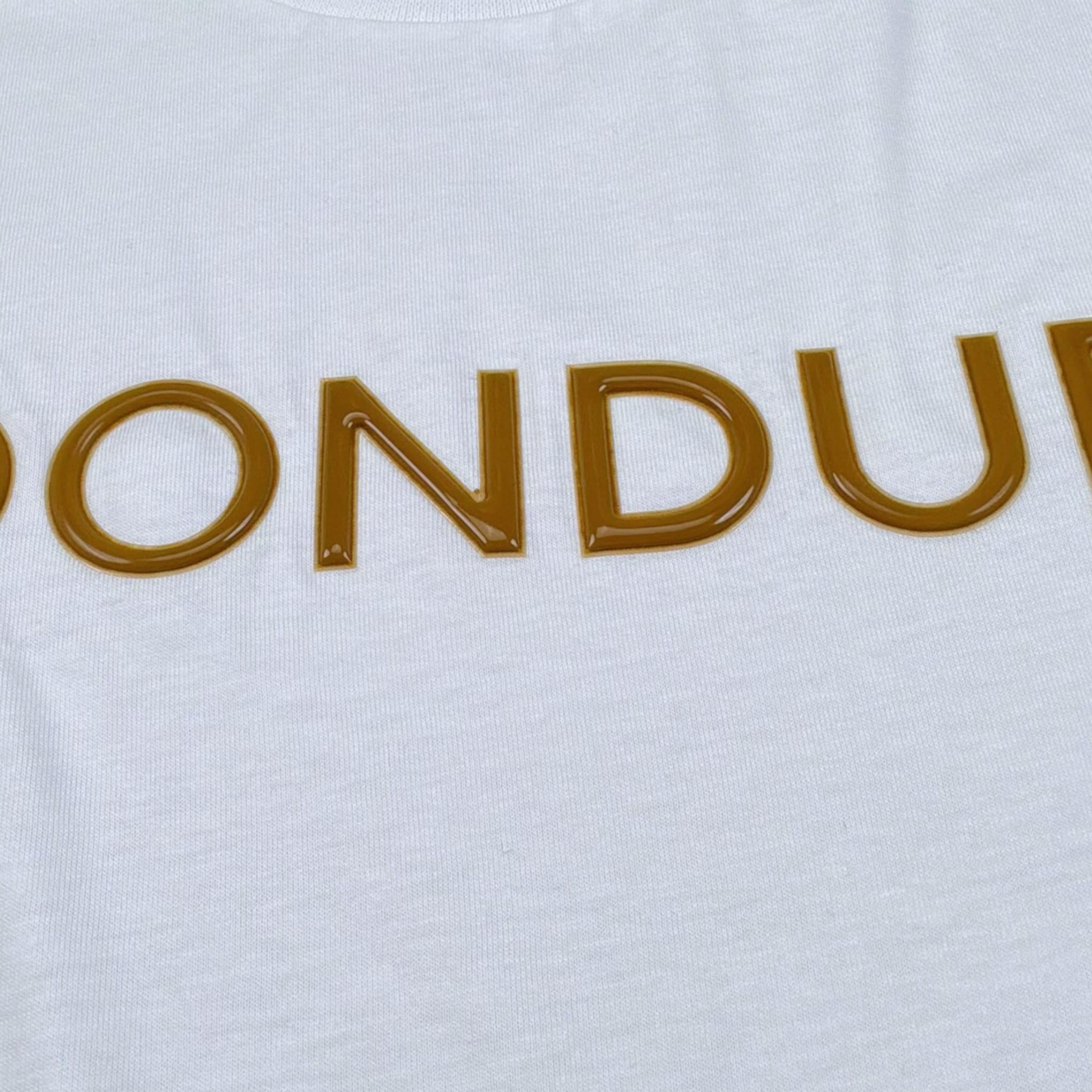 Dondup T-Shirt Tinta Unita con Stampa per Bambino DMTS034X BIANCO DONDUP 