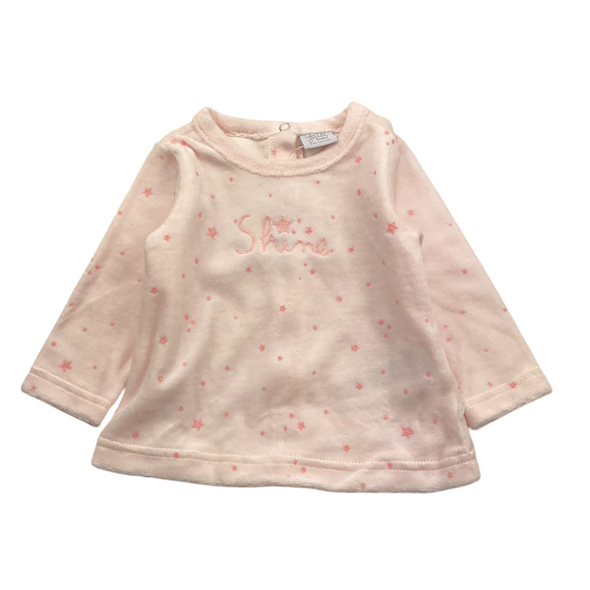 YATSI BABY completo maglia-ghettina tinta unita Rosa per Neonata 24200238 ROSA YATSI BABY 