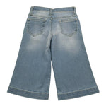 M+E' Jeans Tinta Unita Modello Palazzo per Bambina UE1706X AZZURRO M+E' 