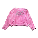 Juicy Couture Felpa Tinta Unita In Velluto per Bambina JBX6617 ROSA JUICY COUTURE 